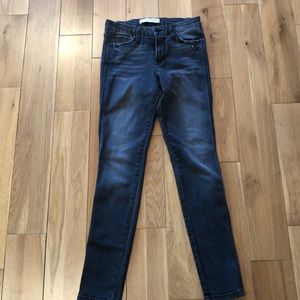 Faded black denim jeans